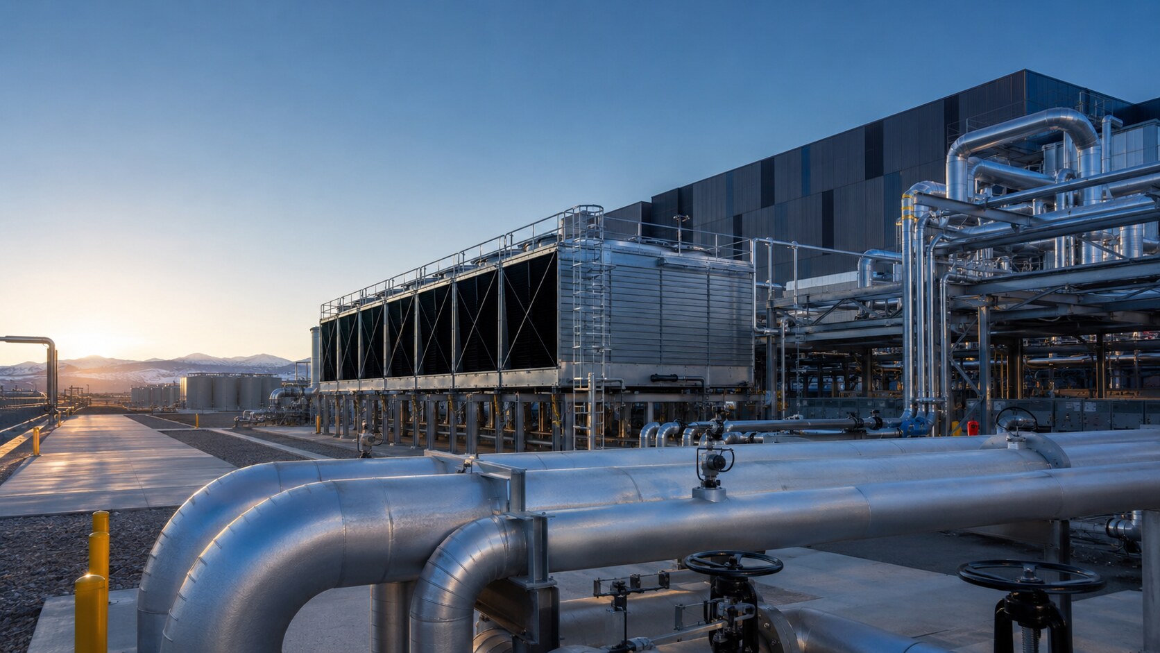 Data center mechanical cooling yard
